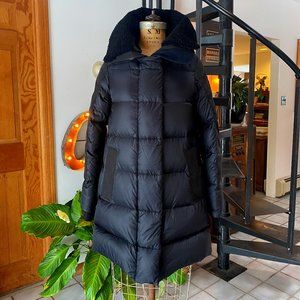 Canada Goose Womens Altona Black Label Leather-Trim Down Parka NWOT Size XXXS